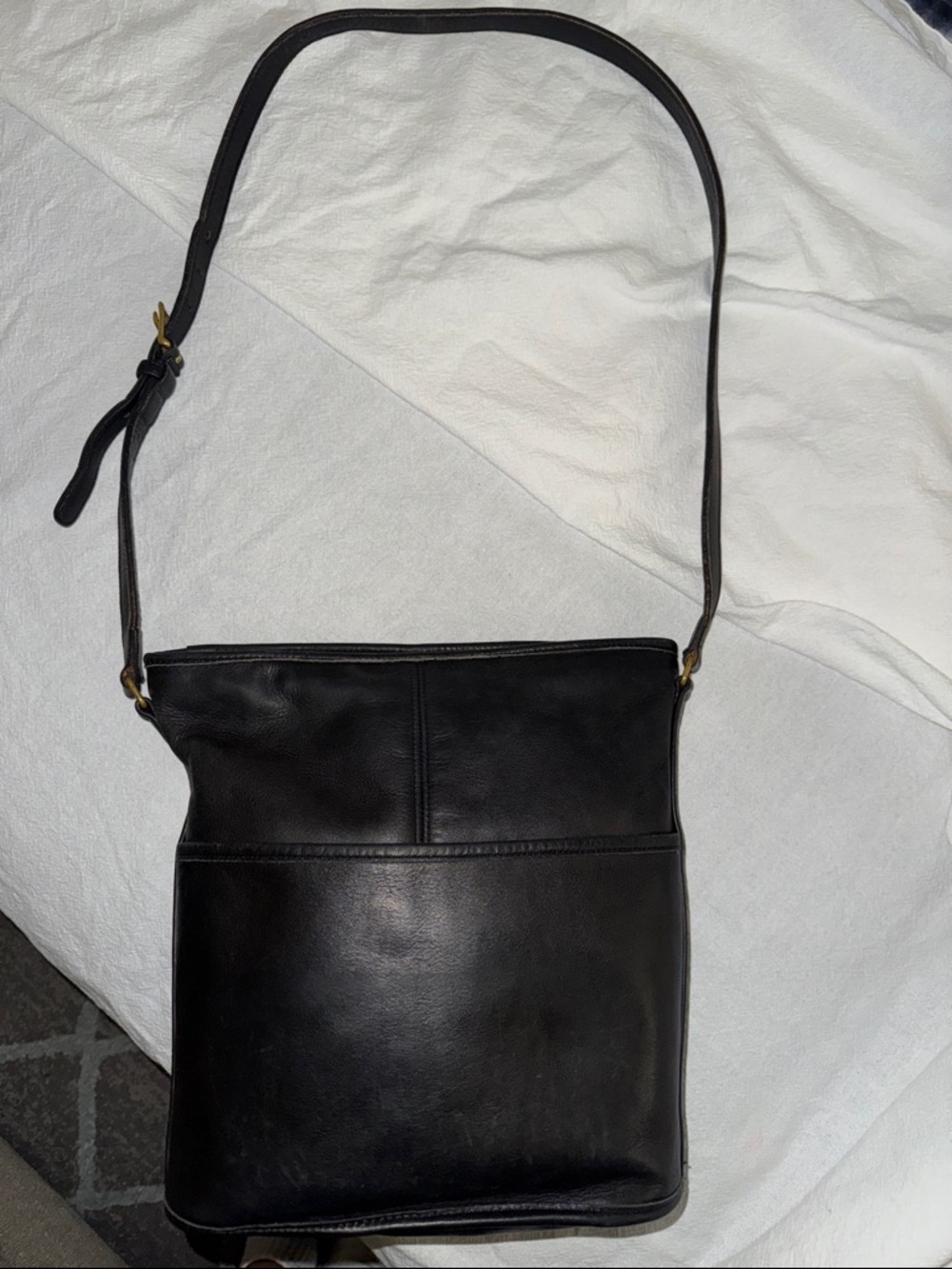 Coach Black Leather Hobo Shoulder Bag